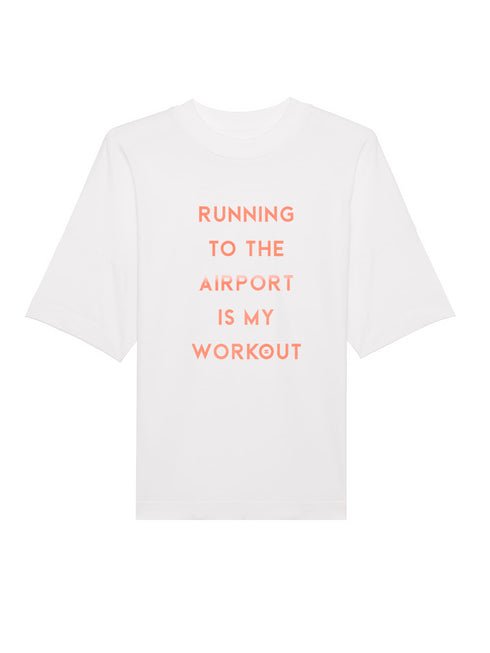 Crewneck Oversized T-shirt Running Coral